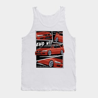 Red Mitsubishi Lancer Evolution VII, EVO 7, Evo VII Tank Top